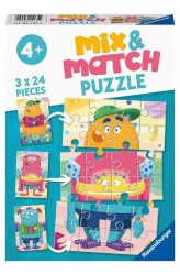 Mix & Match Grappige monsters - Puzzel (3x24)