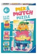 Mix & Match Grappige monsters - Puzzel (3x24) Mix & Match Grappige monsters - Puzzel (3x24)