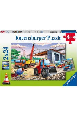 Bouwplaats en wedstrijd - Puzzel (2x24) Bouwplaats en wedstrijd - Puzzel (2x24)