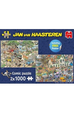 Jan van Haasteren: Safari en Storm - Puzzel (2x1000) Jan van Haasteren: Safari en Storm - Puzzel (2x1000)