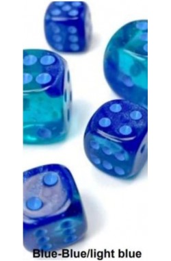 Chessex Dobbelsteen 16mm Gemini Blue Light Blue Luminary Chessex Dobbelsteen 16mm Gemini Blue Light Blue Luminary