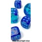 Chessex Dobbelsteen 16mm Gemini Blue Light Blue Luminary