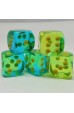 Chessex Dobbelsteen 16mm Gemini Translucent Green Teal/Yellow Chessex Dobbelsteen 16mm Gemini Translucent Green Teal/Yellow