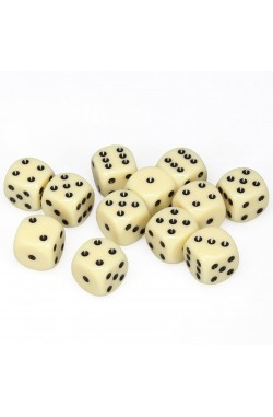 Chessex Dobbelsteen 16mm Opaak Ivoor Chessex Dobbelsteen 16mm Opaak Ivoor