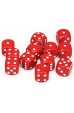 Chessex Dobbelsteen 16mm Opaak Rood/Wit Chessex Dobbelsteen 16mm Opaak Rood/Wit