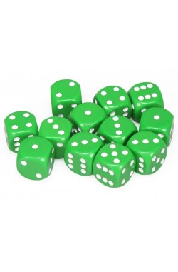 Chessex Dobbelsteen 16mm Opaak Groen Chessex Dobbelsteen 16mm Opaak Groen