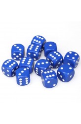 Chessex Dobbelsteen 16mm Opaak Blauw Chessex Dobbelsteen 16mm Opaak Blauw