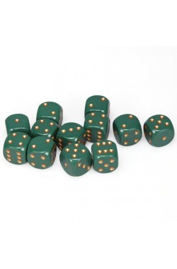 Chessex Dobbelsteen 16mm Opaak Donkergroen Chessex Dobbelsteen 16mm Opaak Donkergroen