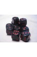 Chessex Dobbelsteen 16mm Opaak Zwart (met rood) Chessex Dobbelsteen 16mm Opaak Zwart (met rood)
