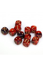 Chessex Dobbelsteen 16mm Gemini Purple Red/Gold