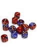 Chessex Dobbelsteen 16mm Gemini Blue-Red with Gold Chessex Dobbelsteen 16mm Gemini Blue-Red with Gold