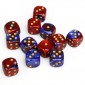 Chessex Dobbelsteen 16mm Gemini Blue-Red with Gold