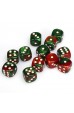 Chessex Dobbelsteen 16mm Gemini Green Red/White Chessex Dobbelsteen 16mm Gemini Green Red/White