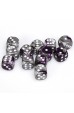 Chessex Dobbelsteen 16mm Gemini Purple Steel/White Chessex Dobbelsteen 16mm Gemini Purple Steel/White