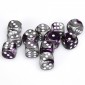 Chessex Dobbelsteen 16mm Gemini Purple Steel/White