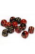 Chessex Dobbelsteen 16mm Gemini Black Red/Gold Chessex Dobbelsteen 16mm Gemini Black Red/Gold