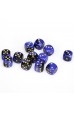 Chessex Dobbelsteen 16mm Gemini Black Blue/Gold Chessex Dobbelsteen 16mm Gemini Black Blue/Gold