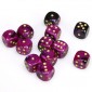 Chessex Dobbelsteen 16mm Gemini Black Purple/Gold