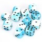 Chessex Dobbelsteen 16mm Gemini White Teal/Black