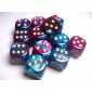 Chessex Dobbelsteen 16mm Gemini Purple Teal/Gold