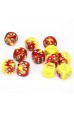 Chessex Dobbelsteen 16mm Gemini Red-Yellow/Silver Chessex Dobbelsteen 16mm Gemini Red-Yellow/Silver