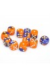 Chessex Dobbelsteen 16mm Gemini Blue Orange/White Chessex Dobbelsteen 16mm Gemini Blue Orange/White