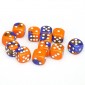 Chessex Dobbelsteen 16mm Gemini Blue Orange/White