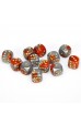 Chessex Dobbelsteen 16mm Gemini Orange Steel/Gold Chessex Dobbelsteen 16mm Gemini Orange Steel/Gold