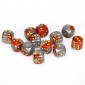 Chessex Dobbelsteen 16mm Gemini Orange Steel/Gold