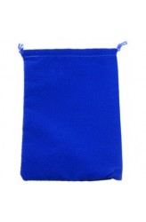 Chessex Dice Bag: suede blauw (10x13cm)