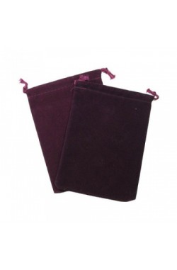 Chessex Dice Bag: suede burgundy (10x13cm)
