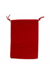 Chessex Dice Bag: suede rood (10x13cm)