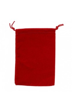 Chessex Dice Bag: suede rood (13x18cm)