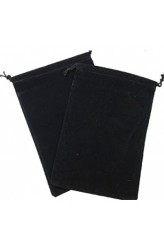 Chessex Dice Bag: suede zwart (10x13cm) Chessex Dice Bag: suede zwart (10x13cm)