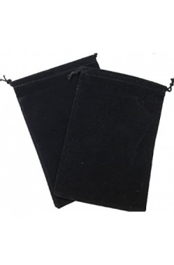 Chessex Dice Bag: suede zwart (13x18cm)