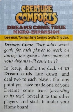 Creature Comforts: Dreams Come True Micro-Expansion