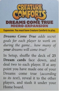 Creature Comforts: Dreams Come True Micro-Expansion (EN)