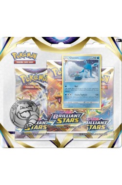 Pokémon TCG Brilliant Stars - 3 Pack Blister (Glaceon) Pokémon TCG Brilliant Stars - 3 Pack Blister (Glaceon)