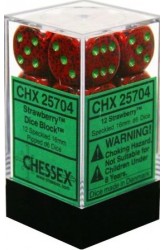 Chessex Dobbelsteen 16mm Speckled Strawberry