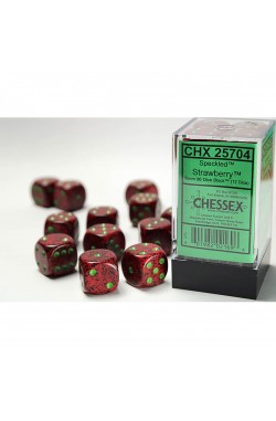 Chessex Dobbelsteen 16mm Speckled Strawberry