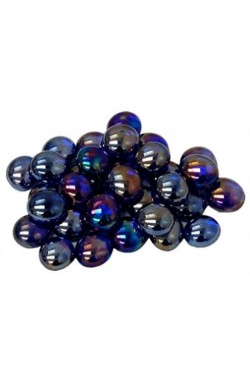 Chessex Glass Gaming Stones - Iridized Dark Blue