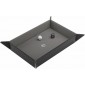Gamegenic - Magnetic Dice Tray Rectangular: Black/Gray