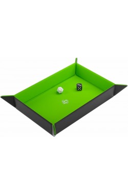 Gamegenic - Magnetic Dice Tray Rectangular: Black/Green Gamegenic - Magnetic Dice Tray Rectangular: Black/Green