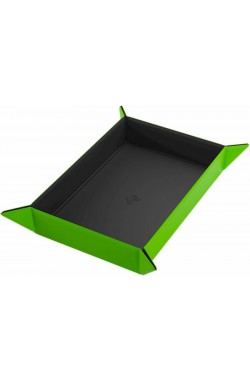 Gamegenic - Magnetic Dice Tray Rectangular: Black/Green Gamegenic - Magnetic Dice Tray Rectangular: Black/Green