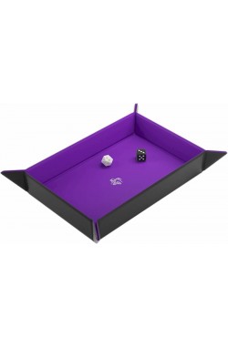 Gamegenic - Magnetic Dice Tray Rectangular: Black/Purple Gamegenic - Magnetic Dice Tray Rectangular: Black/Purple