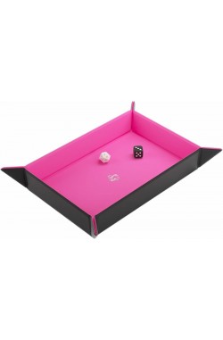 Gamegenic - Magnetic Dice Tray Rectangular: Black/Pink