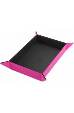 Gamegenic - Magnetic Dice Tray Rectangular: Black/Pink