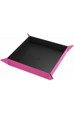 Gamegenic - Magnetic Dice Tray Square: Black/Pink