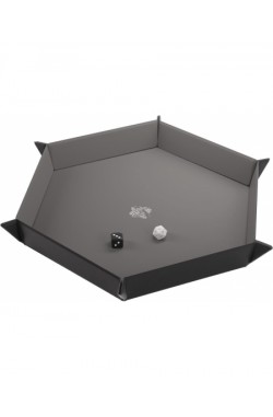 Gamegenic - Magnetic Dice Tray Hexagonal: Black/Gray Gamegenic - Magnetic Dice Tray Hexagonal: Black/Gray