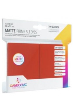Gamegenic Sleeves: Matte Prime Sleeves 66x91mm Rood (100 stuks) Gamegenic Sleeves: Matte Prime Sleeves 66x91mm Rood (100 stuks)